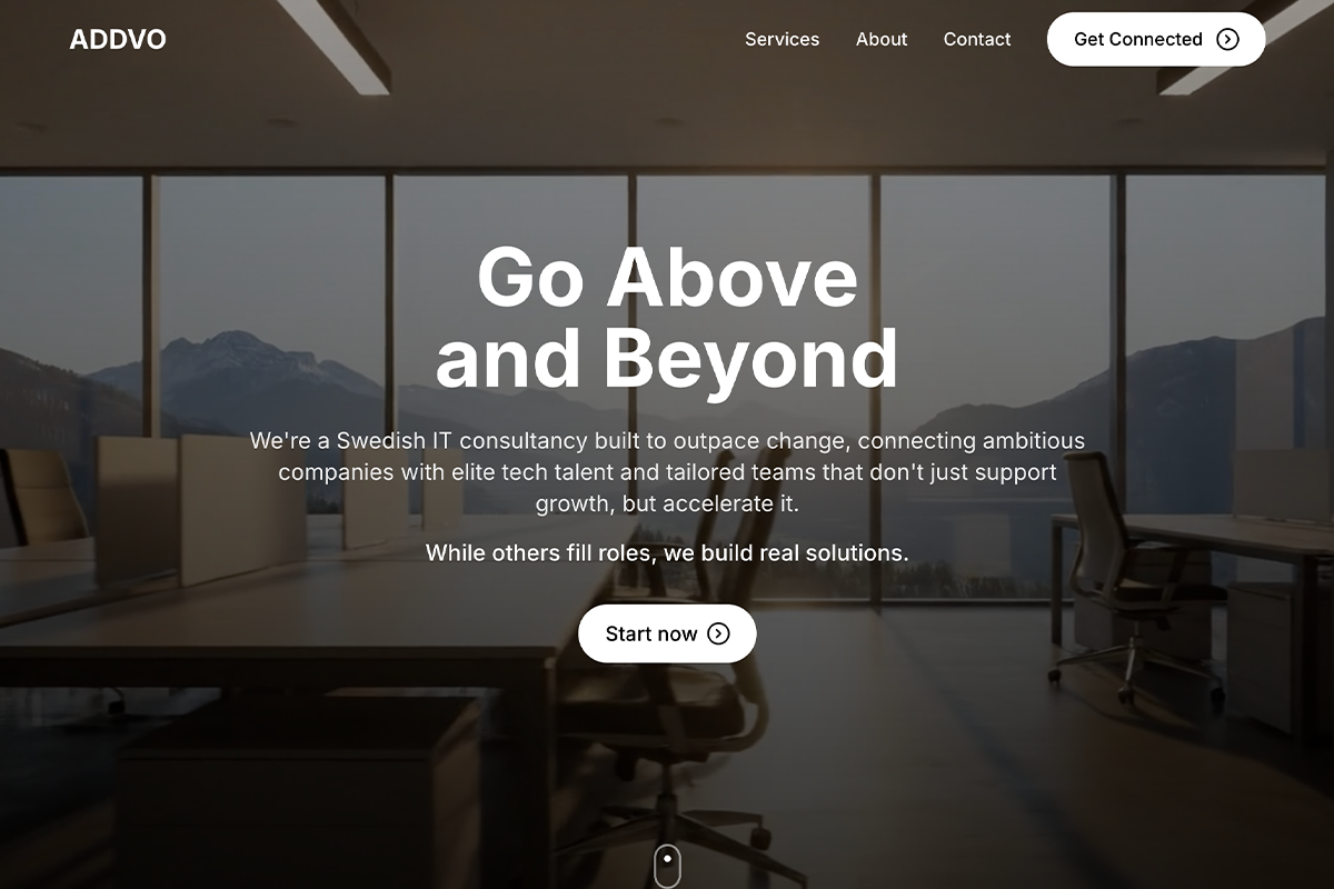 ADDVO website screenshot